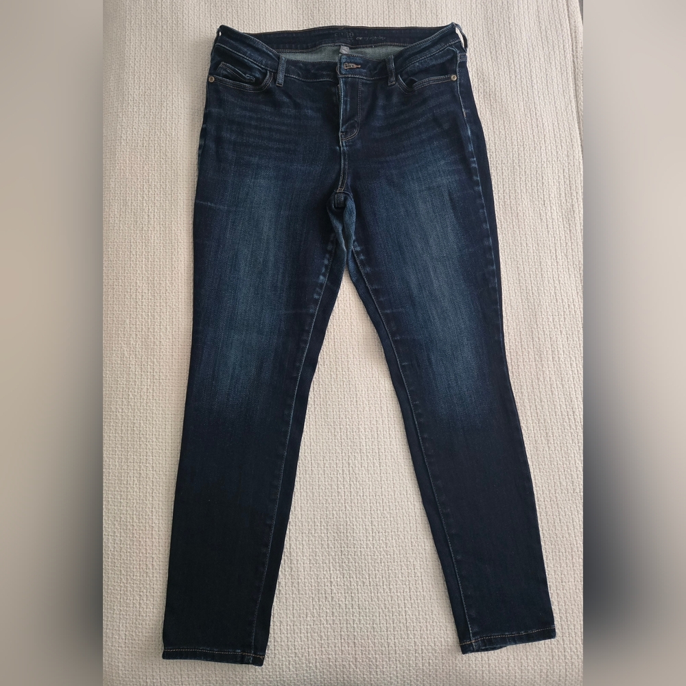 NY&Co SoHo Curvy Dark Blue Women's Jeggings - 12P - Like New - Picture 2 of 5